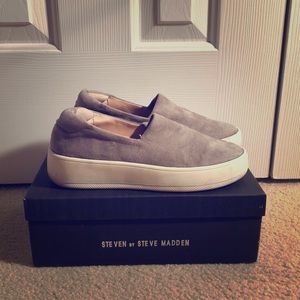 Gray Steve Madden Slip On Casual Shoe